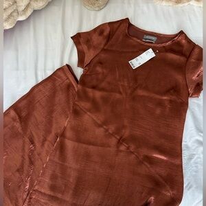 Urban Outfitters Copper Satin Dress